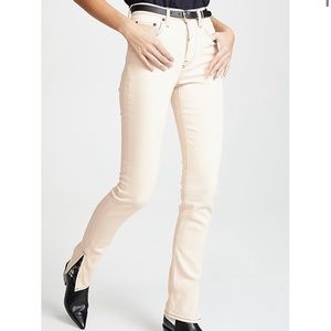 Cotton Citizen High Split Jeans in Cream sz 26